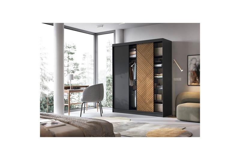 Marrphy Garderob 120x220 cm - Brun - Förvaring - Garderober & garderobssystem