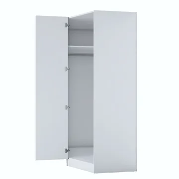 Matlerd Garderob 91x210x57,5 cm - Vit - Förvaring - Garderober & garderobssystem - Garderobsskåp