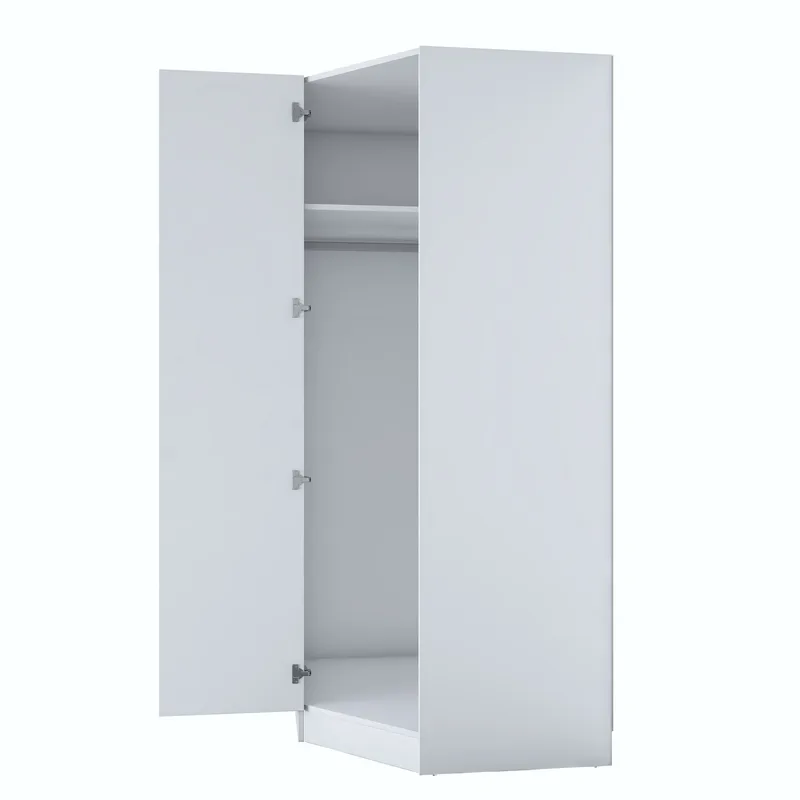 Matlerd Garderob 91x210x57,5 cm - Vit - Förvaring - Garderober & garderobssystem - Garderobsskåp