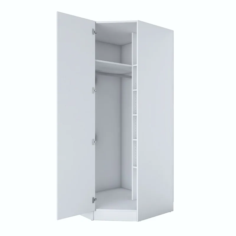 Matlerd Garderob 91x210x57,5 cm - Vit - Förvaring - Garderober & garderobssystem - Garderobsskåp