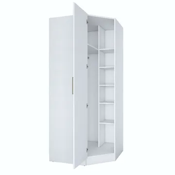 Matlerd Garderob 91x210x57,5 cm - Vit - Förvaring - Garderober & garderobssystem - Garderobsskåp