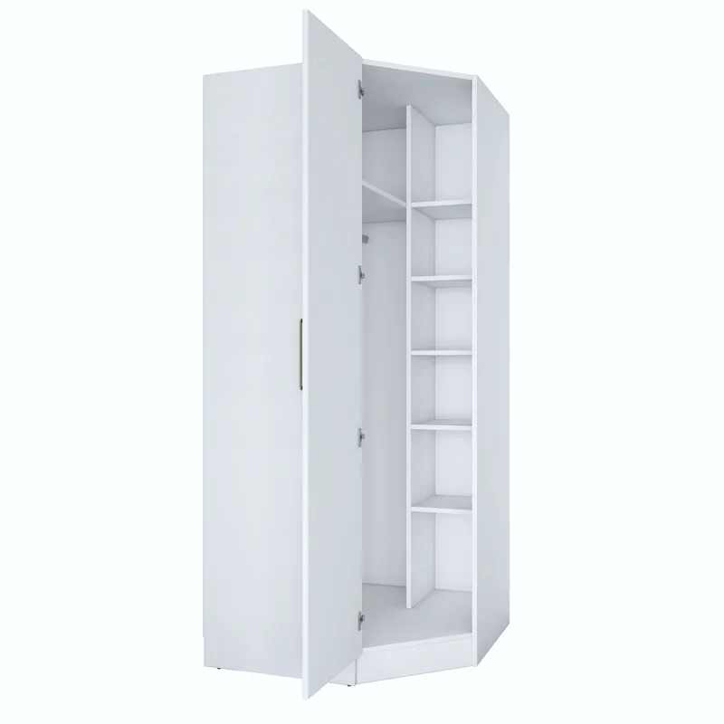 Matlerd Garderob 91x210x57,5 cm - Vit - Förvaring - Garderober & garderobssystem - Garderobsskåp