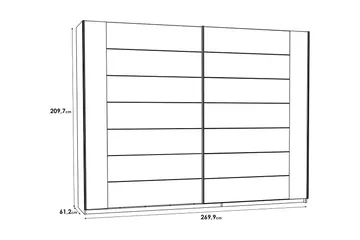 Melnik Garderob 62x270 cm - Brun/Svart - Förvaring - Garderober & garderobssystem
