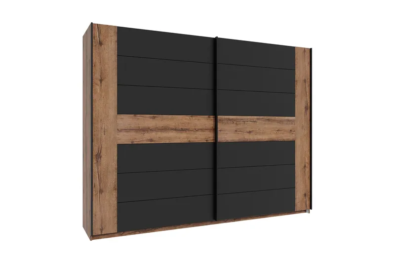 Melnik Garderob 62x270 cm, Brun/Svart