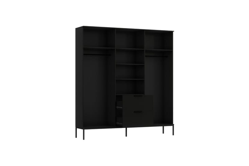 Meorati Garderob 185x200 cm - Brun - Förvaring - Garderober & garderobssystem