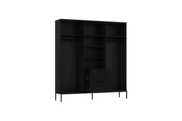 Meorati Garderob 185x200 cm - Brun - Förvaring - Garderober & garderobssystem