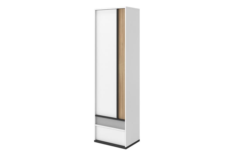 Metropolitan Garderob 55x199 cm - Brun/Vit/Ljusgrå/Svart - Förvaring - Garderober & garderobssystem