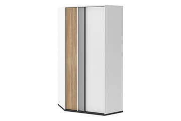 Metropolitan Garderob 95x199 cm - Brun/Vit/Ljusgrå/Svart - Förvaring - Garderober & garderobssystem