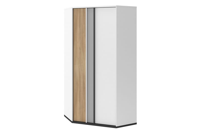 Metropolitan Garderob 95x199 cm - Brun/Vit/Ljusgrå/Svart - Förvaring - Garderober & garderobssystem