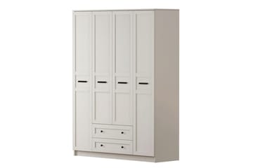 Meyra Garderob 140x184 cm - Matt Vit - Förvaring - Garderober & garderobssystem