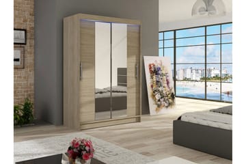 Miami Garderob 120x58x200 cm - Beige/Grå - Förvaring - Garderober & garderobssystem