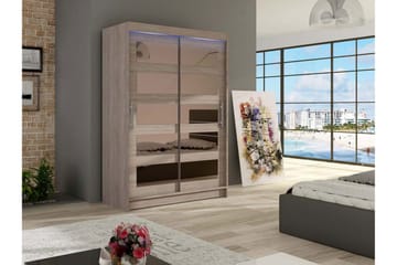 Miami Garderob 120x58x200 cm - Beige/Grå - Förvaring - Garderober & garderobssystem