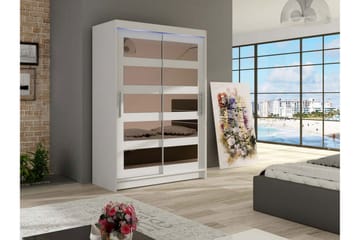 Miami Garderob 120x58x200 cm - Beige/Vit - Förvaring - Garderober & garderobssystem