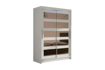 Miami Garderob 120x58x200 cm - Beige/Vit - Förvaring - Garderober & garderobssystem