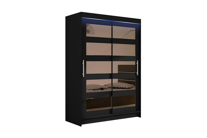 Miami Garderob 120x58x200 cm - Svart - Förvaring - Garderober & garderobssystem