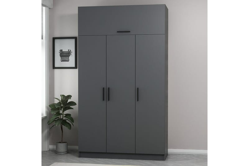 Minar Garderob 135 cm - Antracit - Förvaring - Garderober & garderobssystem