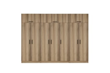 Minar Garderob 315x235 cm - Valnöt - Förvaring - Garderober & garderobssystem