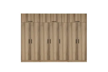 Minar Garderob 315x235 cm - Valnöt - Förvaring - Garderober & garderobssystem