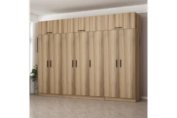 Minar Garderob 315x235 cm - Valnöt - Förvaring - Garderober & garderobssystem