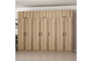 Minar Garderob 315x235 cm - Valnöt - Förvaring - Garderober & garderobssystem