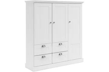 Motala Garderob 122x130 cm - Vit - Förvaring - Garderober & garderobssystem