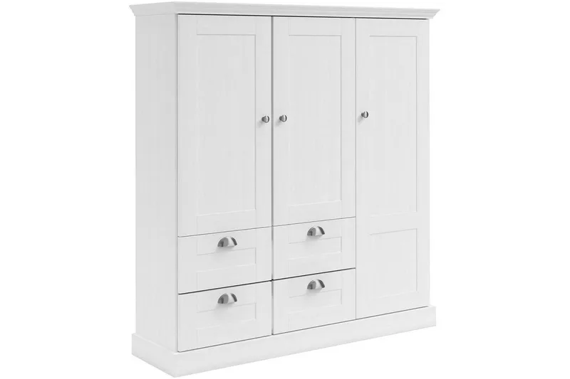 Motala Garderob 122x130 cm, Vit