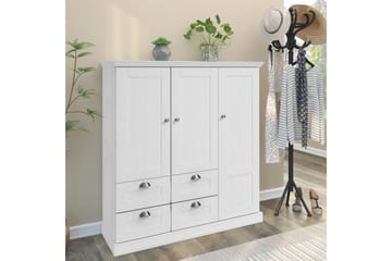 Motala Garderob 122x130 cm - Vit - Förvaring - Garderober & garderobssystem