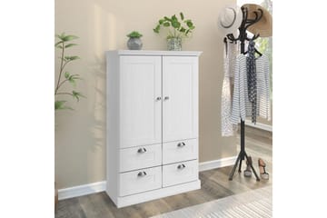 Motala Garderob 83x130 cm - Vit - Förvaring - Garderober & garderobssystem