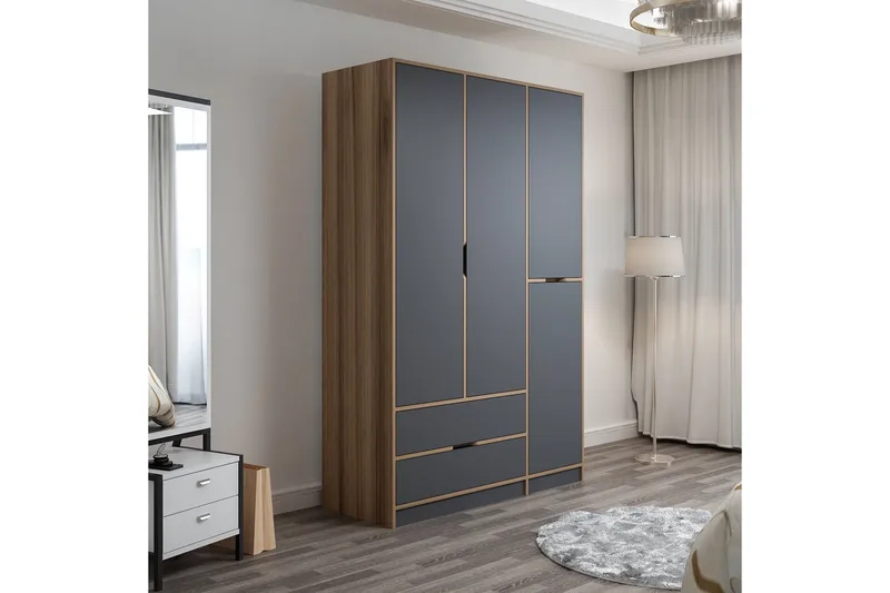 Munna Garderob 140x208 cm - Antracit - Förvaring - Garderober & garderobssystem