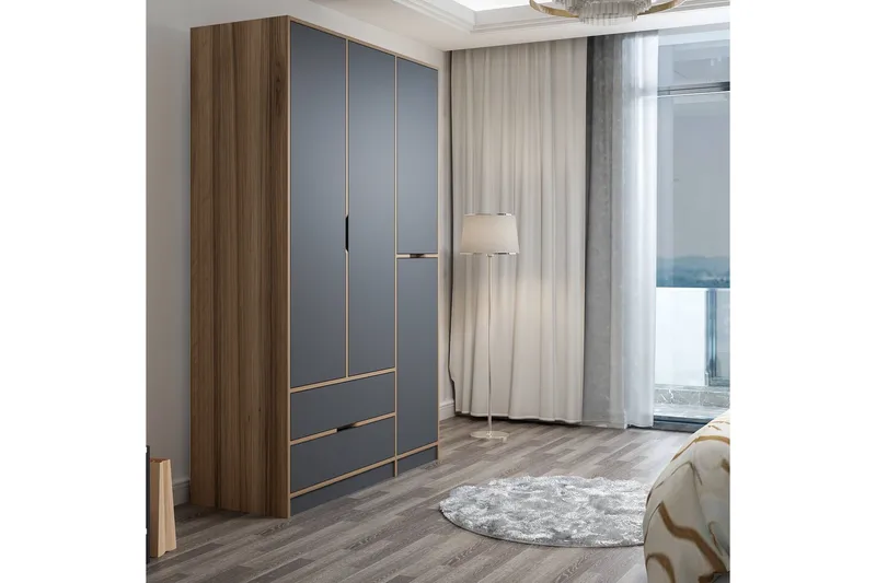 Munna Garderob 140x208 cm - Antracit - Förvaring - Garderober & garderobssystem