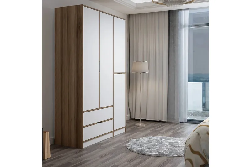 Munna Garderob 140x208 cm - Vit - Förvaring - Garderober & garderobssystem