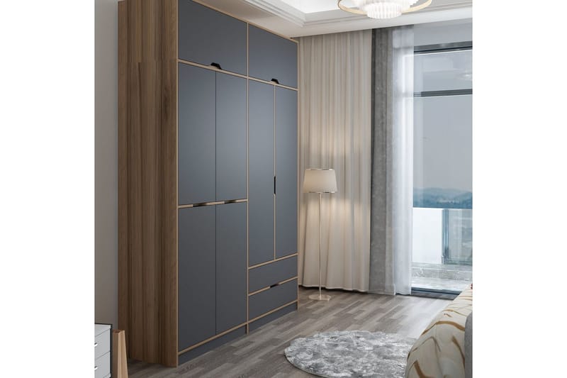 Munna Garderob 185x253 cm - Antracit - Förvaring - Garderober & garderobssystem