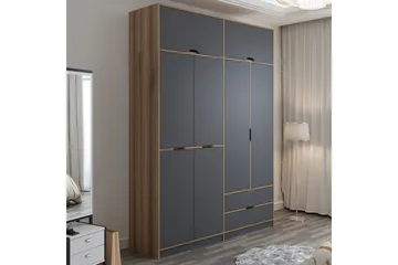 Munna Garderob 185x253 cm - Antracit - Förvaring - Garderober & garderobssystem