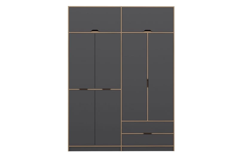 Munna Garderob 185x253 cm - Antracit - Förvaring - Garderober & garderobssystem
