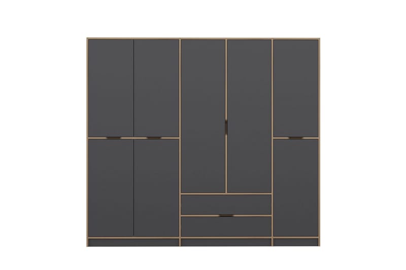 Munna Garderob 232x208 cm - Antracit - Förvaring - Garderober & garderobssystem