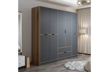 Munna Garderob 232x208 cm - Antracit - Förvaring - Garderober & garderobssystem