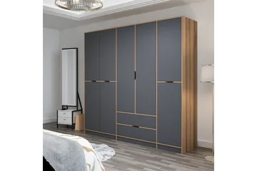 Munna Garderob 232x208 cm - Antracit - Förvaring - Garderober & garderobssystem