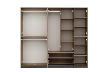 Munna Garderob 232x208 cm - Antracit - Förvaring - Garderober & garderobssystem