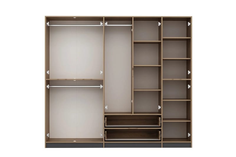 Munna Garderob 232x208 cm - Antracit - Förvaring - Garderober & garderobssystem