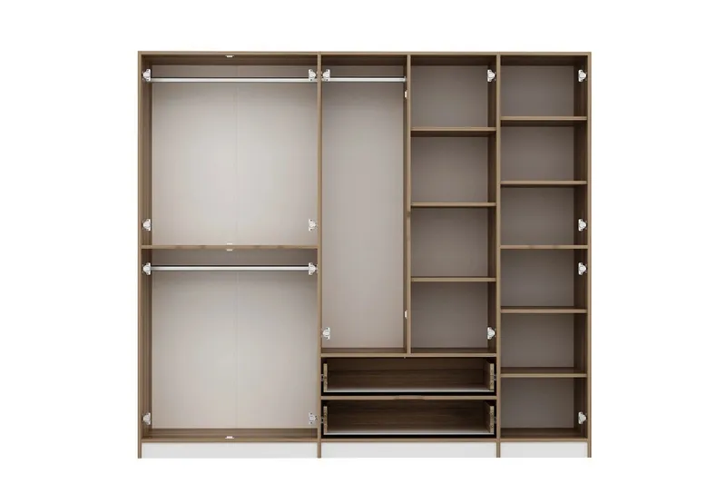 Munna Garderob 232x208 cm - Vit - Förvaring - Garderober & garderobssystem