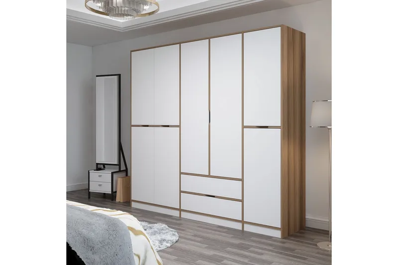 Munna Garderob 232x208 cm - Vit - Förvaring - Garderober & garderobssystem