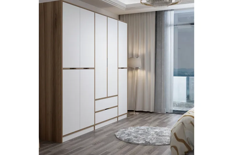 Munna Garderob 232x208 cm - Vit - Förvaring - Garderober & garderobssystem