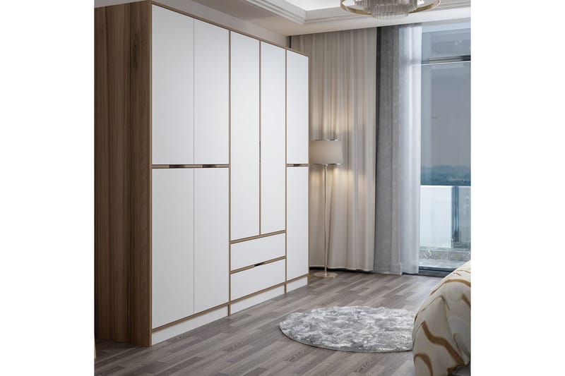 Munna Garderob 232x208 cm - Vit - Förvaring - Garderober & garderobssystem