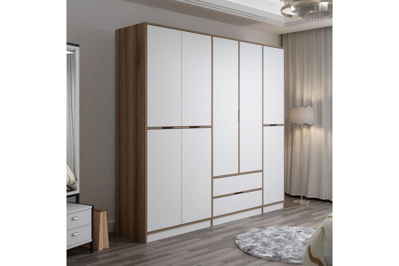 Munna Garderob 232x208 cm - Vit - Förvaring - Garderober & garderobssystem