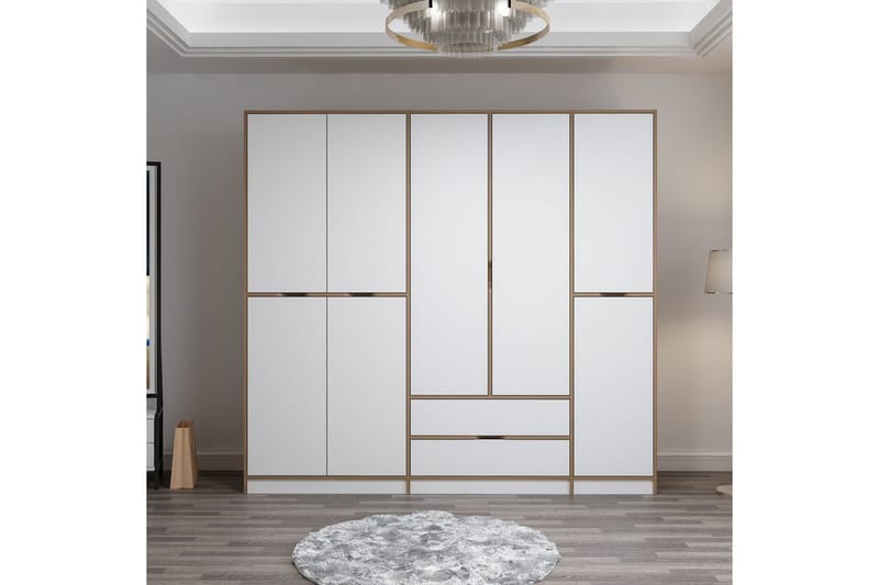 Munna Garderob 232x208 cm - Vit - Förvaring - Garderober & garderobssystem