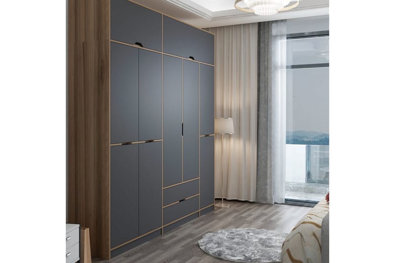 Munna Garderob 232x253 cm - Antracit - Förvaring - Garderober & garderobssystem