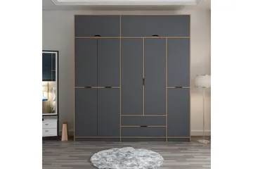 Munna Garderob 232x253 cm - Antracit - Förvaring - Garderober & garderobssystem