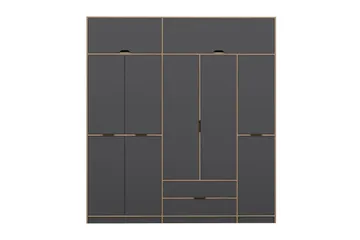 Munna Garderob 232x253 cm - Antracit - Förvaring - Garderober & garderobssystem