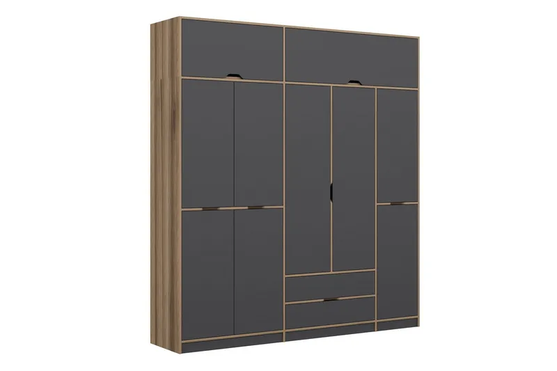 Munna Garderob 232x253 cm - Antracit - Förvaring - Garderober & garderobssystem