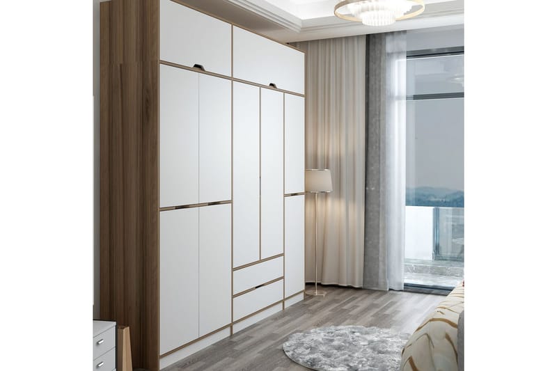 Munna Garderob 232x253 cm - Vit - Förvaring - Garderober & garderobssystem